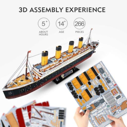 Ulang Hadiah Kertas Jigsaw Stadion DIY 3D Puzzle pikeun Dewasa