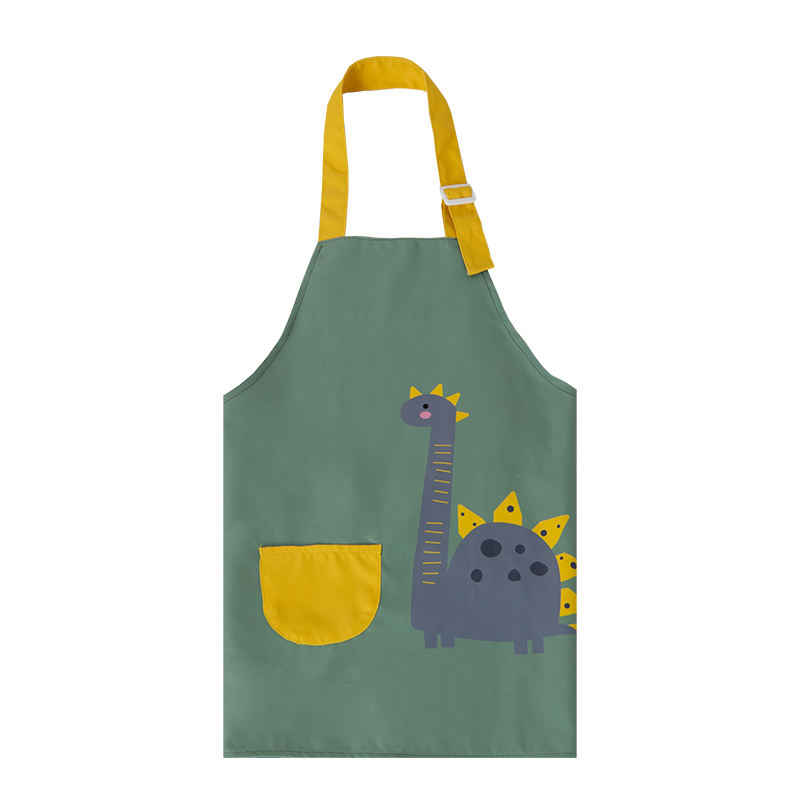 Sampel Gratis Sadia Waterproof Dinosaurus Dicitak Kids Apron